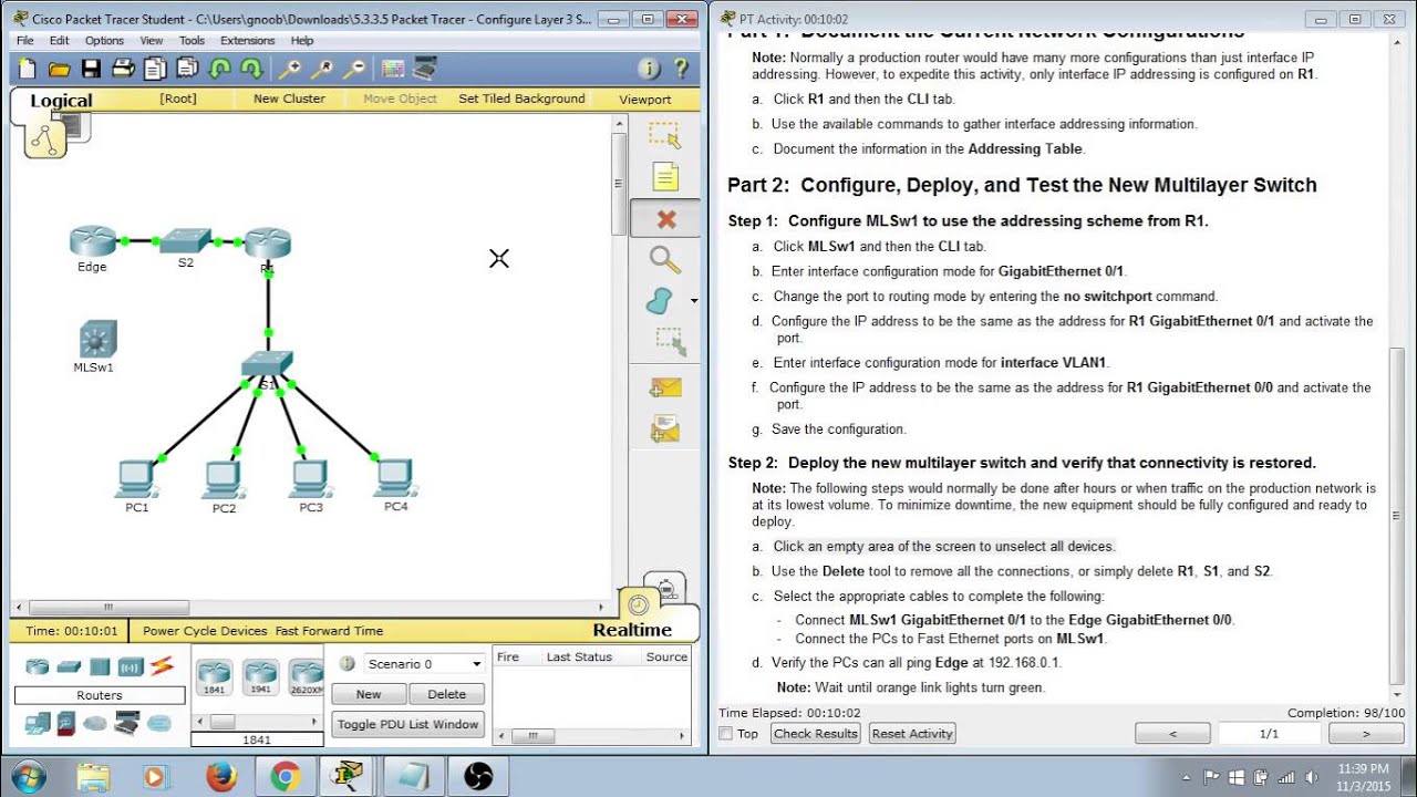 cisco packet tracer 5.3.3.5