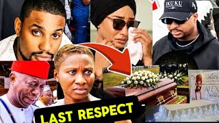How Tears Flow as Sonia , Maurice Lead Nollywood Stars to Alex Ekubo's Funeral #soniauche