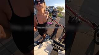 she wanted to ride with him 😳