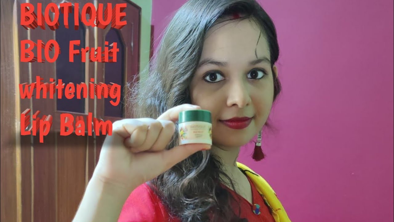Biotique Bio Fruit whitening Lip Balm Review// Lip Blam For Dark Lips