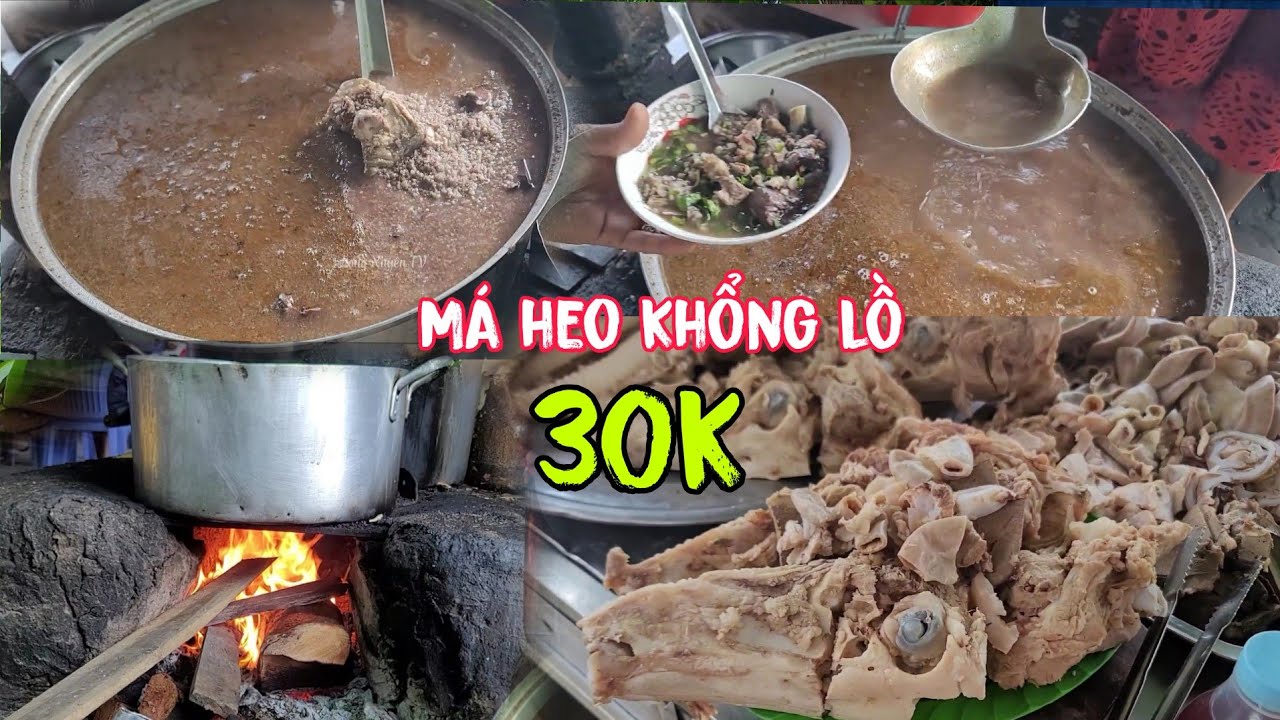 Quán cháo lòng má heo khổng lồ giá rẻ bên cồn và quán cháo đây đủ đồ lòng