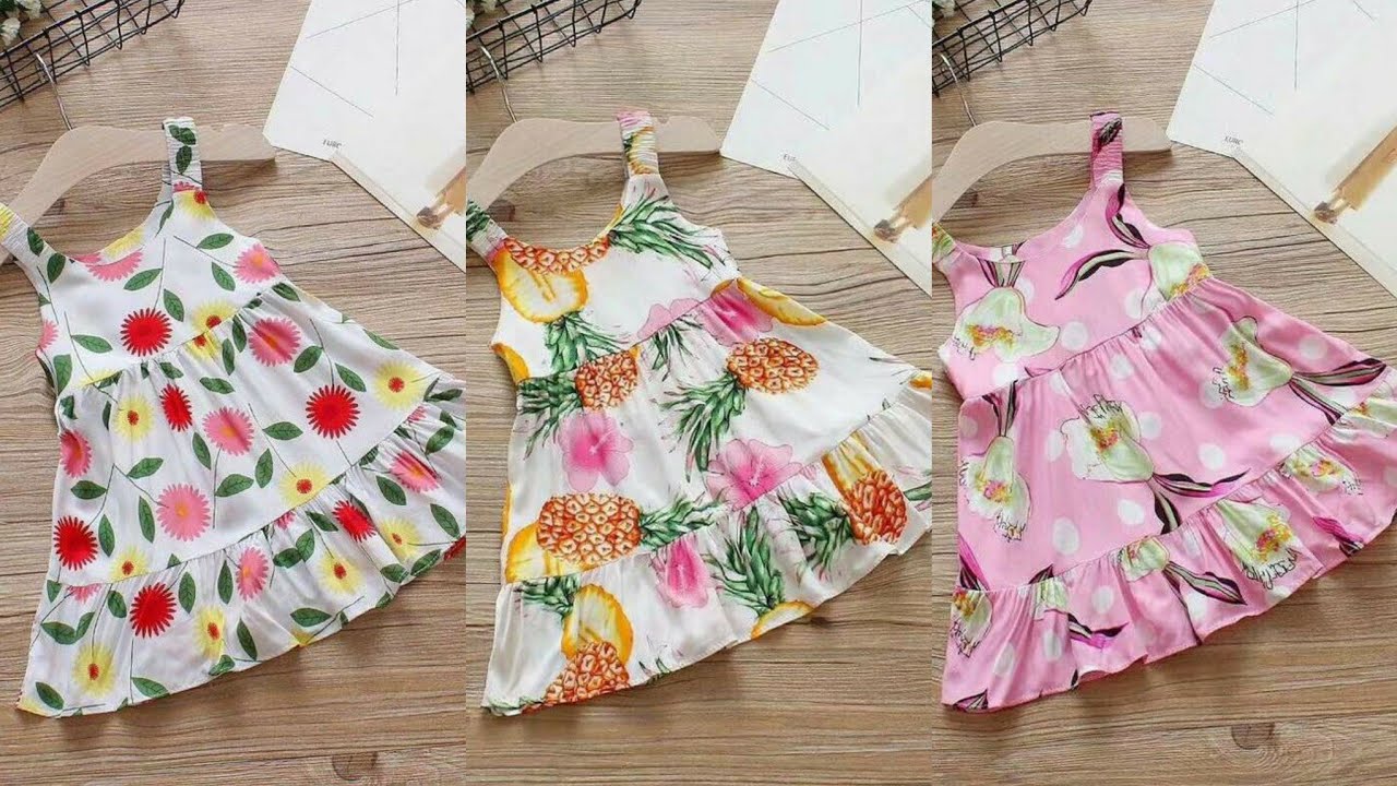 50+ Casual Wear Cotton Printed Frocks Designs For 1 to 7 year Girls