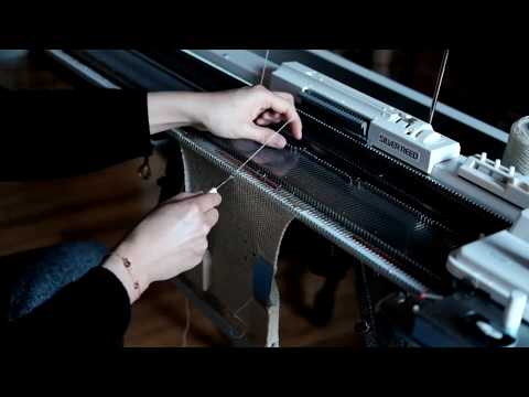 [ machine knitting ] basic stockinette with eyelets
