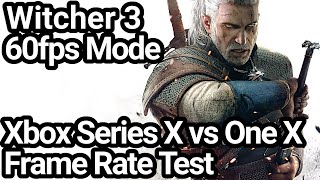 The Witcher 3 Performance Mode Xbox Series X vs Xbox One X Frame Rate Test (Backwards Compatibility)