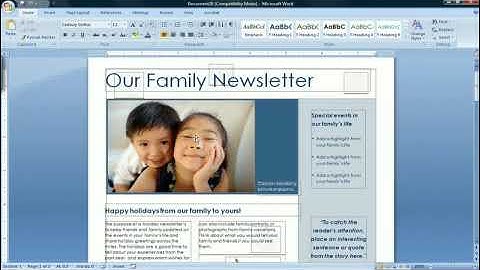 How to Create a Newsletter in Microsoft Word 2007