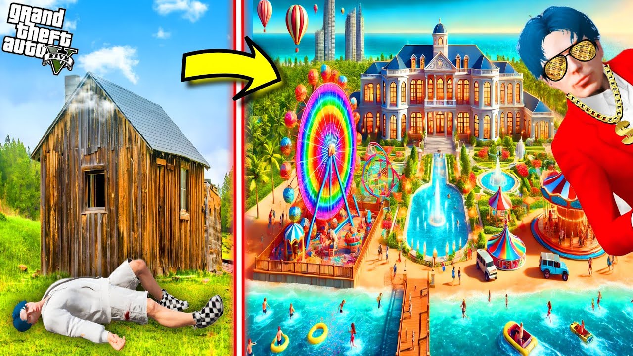 ကျနော့်အိမ်စုတ်လေးကို ရေကစားဥယျာဉ်အိမ်ကြီးဖြစ်အောင်အဆင့်မြှင့်တင်ခဲ့တယ်/ Upgrade Mansion in GTA V