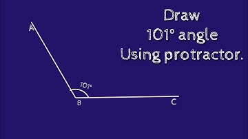 How to draw 101 degree angle using protractor. shsirclasses.