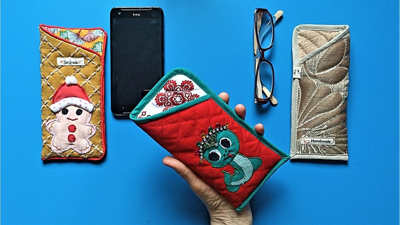 Два способа пошива футляра из ткани своими руками. Храни хоть очки, хоть телефон.