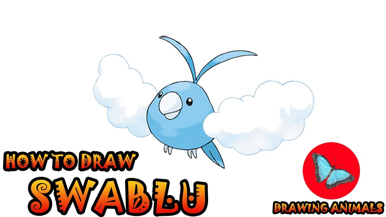 How To Draw Swablu Pokemon Coloring And Drawing For Kids Youtube