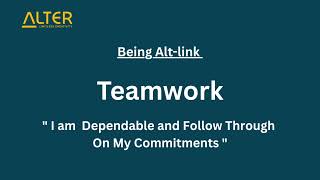 Ep 3 | Alter Core Values | Teamwork | I am dependable and follow through on my commitments.