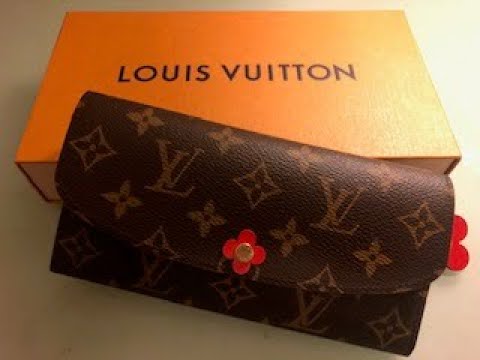 Authentic Louis Vuitton Emilie Wallet In Blooms Poppy Red Unboxing