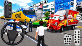 🚗Mini truck & MC✨Queen CRASHED💥By Luxurious Train🚅|| 3D driving class 2 ||🔥Adventure movement #viral screenshot 3