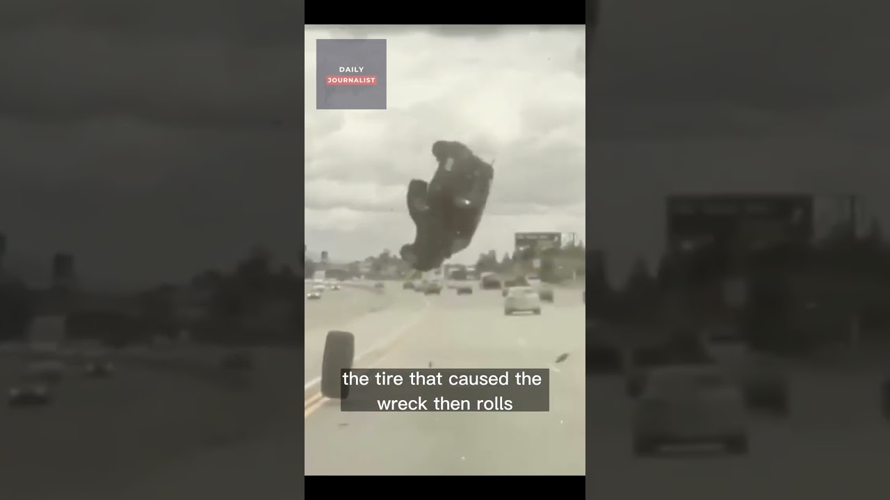 Tire pops off truck, causes car to flip on Chatsworth freeway