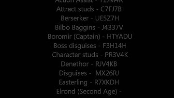 LEGO Lord Of The Rings Codes