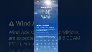 Partly Cloudy With Wind Advisory iOS 26.4.1