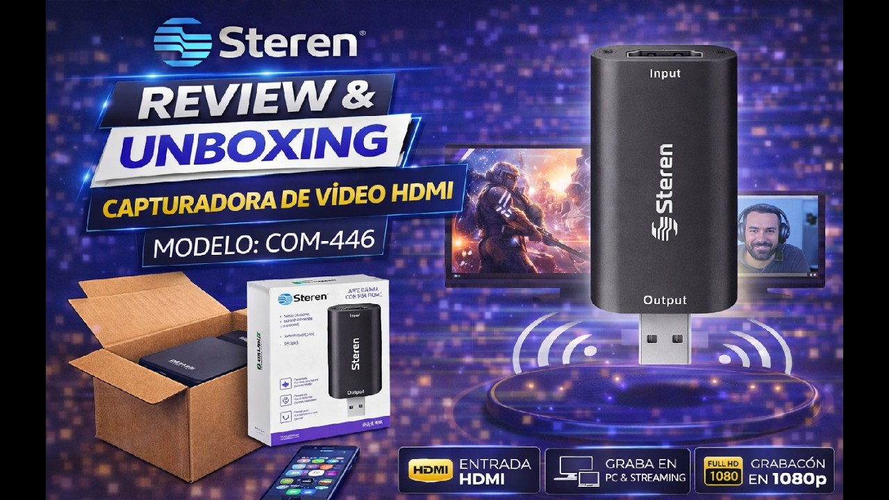 Miniatura de la reseña Steren COM-446 Capturadora HDMI | Reseña