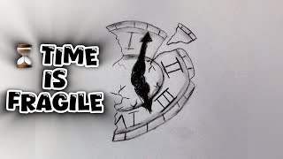Time Sketches | Broken & Melting Clock Drawings with Deep Meaning