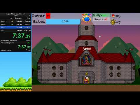 Super Mario Sunshine 64- 100% Glitchless in 45:10.17 [WR]