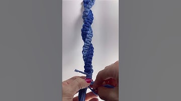 Twisted square knot keychain #macrame #easymacrame #macrameknots #macramepattern #macrametutorial