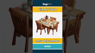 🇬🇧🇪🇸 dinner table - mesa del comedor : learn English : aprendamos inglés : vocabulary builder