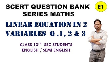 scert question bank || linear equation in 2 variables || Marathi to English || ssc classs 10 ||