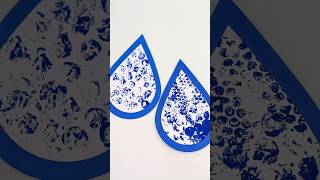 Easy Bubble Wrap Raindrop Craft for Kids #easycrafts #kidscraft #springcrafts #shorts