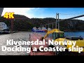 Coaster Ship docking Kivenesdal, Norway