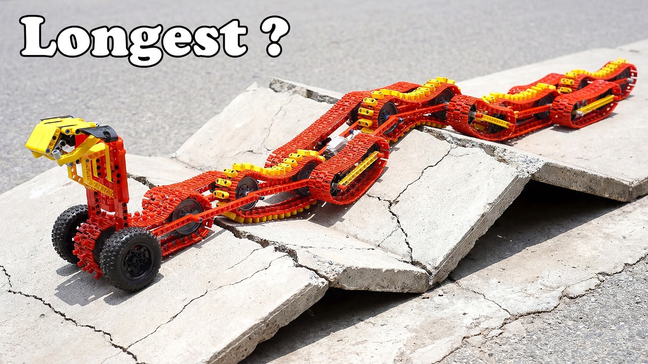 Longest LEGO Snake Vehicle vs Real Obstacles - Will It Move? | Smart Lego