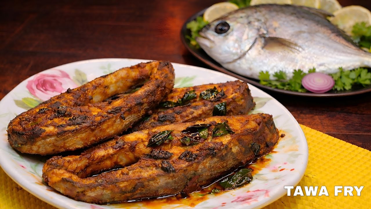 Crispy Fish Tawa Fry | Pomfret Fish Fry Recipe 🔥🐟