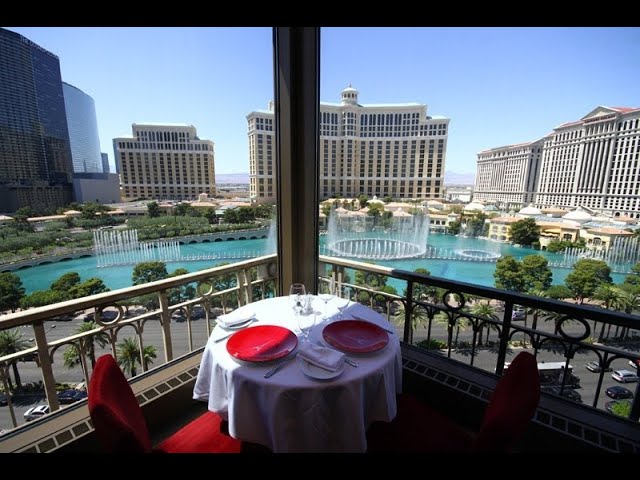 Eiffel Tower Restaurant Best Fountain view Table 56 Las Vegas Vlog 
