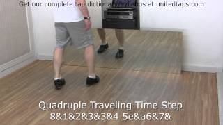 Quadruple Traveling Time Step Tap Dance Move Shown by Rod Howell