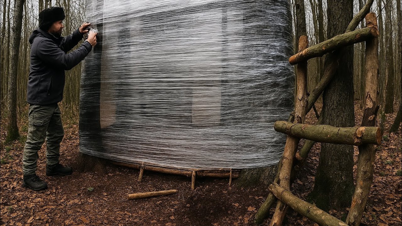 Survival In The Middle Of The Forest: Cold-Prot Plastic Tent