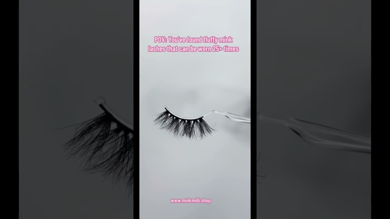 Reusable fluffy mink lashes 🦋 www.minkmilli.shop 🛍 