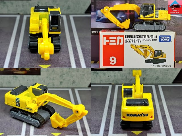 Tomica No.9 – Komatsu Power Shovel PC200-10 – Japan-Import Bagger-Modell Für Sammler & Kleine Baustellen-Fans