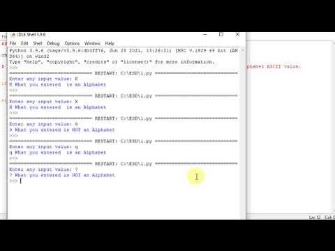 Python Program to check if user input value is english alphabet or not ...