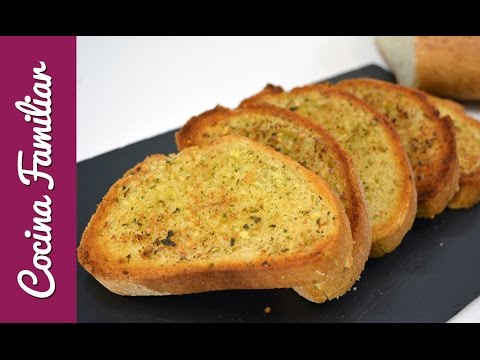 Pan de ajo receta rápida y fácil - como hacer pan de ajo - cocina familiar - food