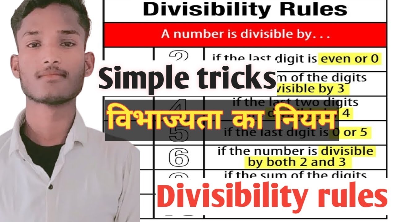 Divisibility Rules for 2 to 10 | Easy Tricks |  In hindi and english for all comptatative exams