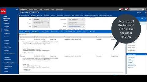 Infor CRM - Ticket Management