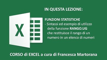 Excel - Tutorial 7R: Funzione RANGO per fare classifiche in Excel