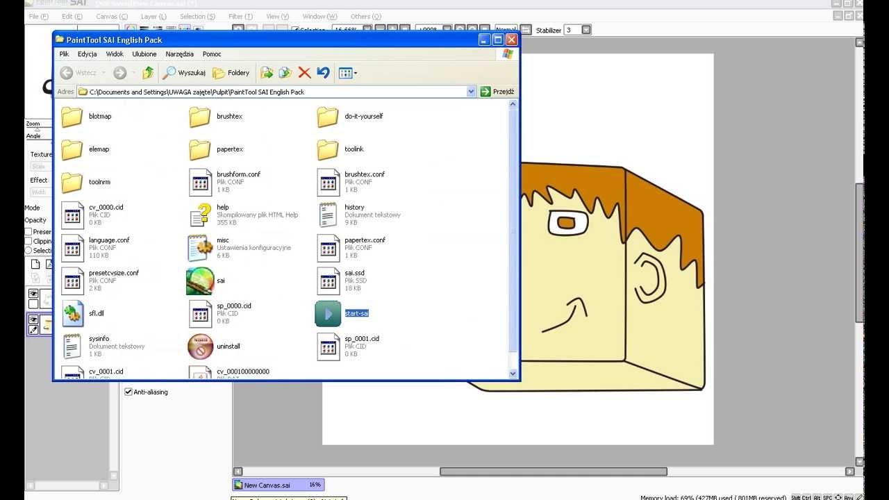 Paint Tool Sai po polsku YouTube