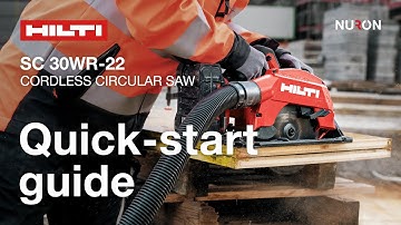 Hilti Nuron SC 30WR-22 Cordless Circular Saw - Quick-start guide