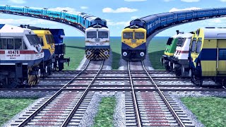 8 INDIAN TRAINS ARE PASSING DIAMOND CROSSING | BeamNG.Drive | Train Simulator screenshot 3