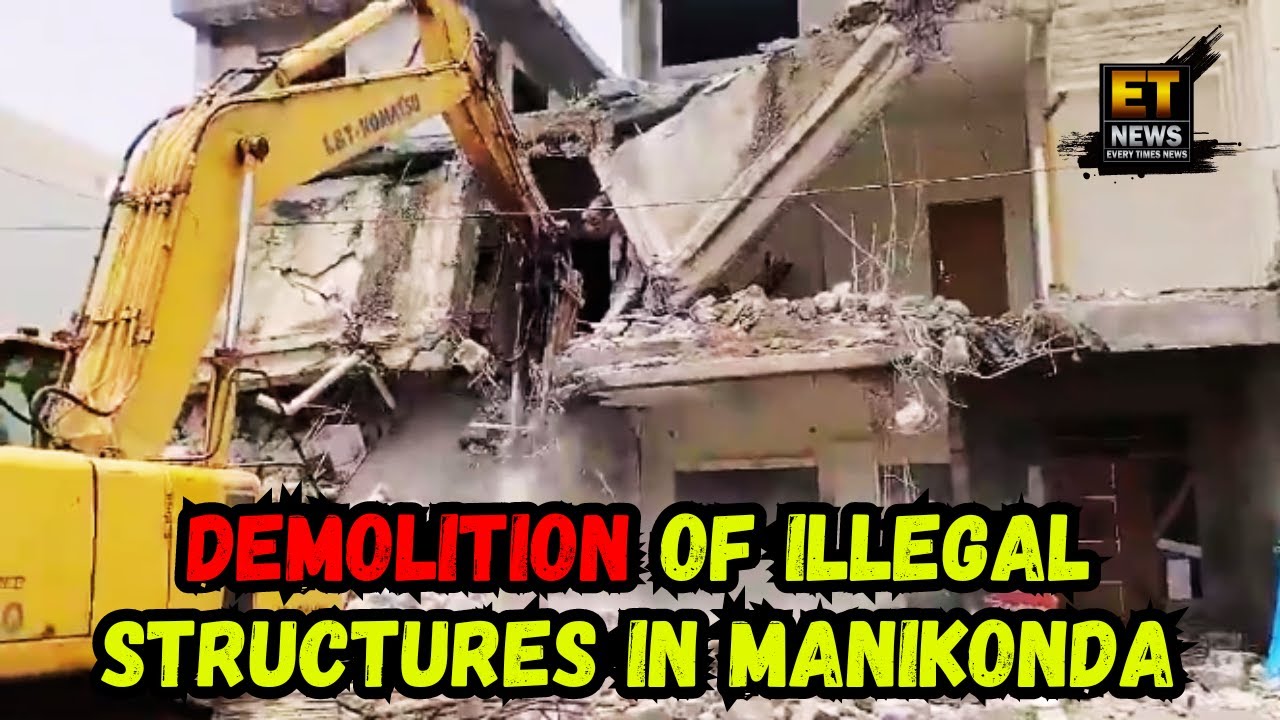 Hydra Officials Are Demolishing Illegally Constructed Villas In Chitrapuri Colony...@ETNewschannel