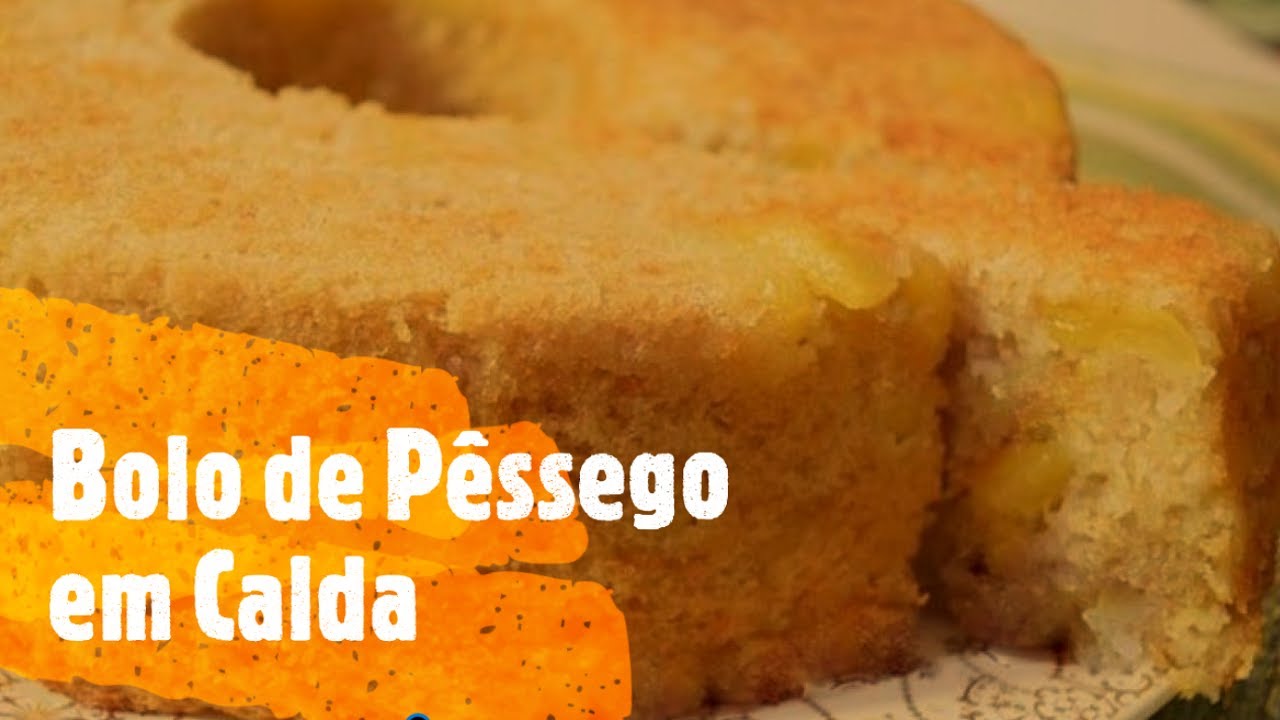 Bolo de Pêssego em calda
