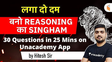 Reasoning Live Quiz on Unacademy by Hitesh Mishra | Check Your Level