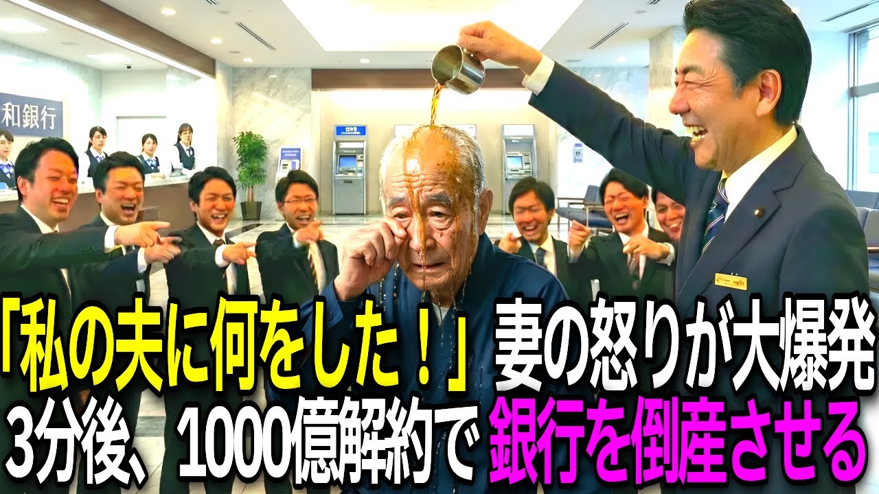 「私の夫に何をした！」妻の怒りが大爆発。3分後、1000億解約して銀行を倒産させる【感動する話】【朗読】【シニア】