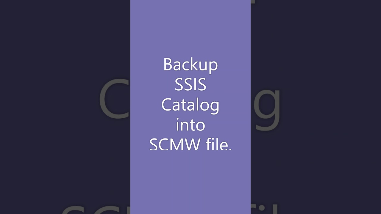 How to Automate SSIS Catalog Migration using SCMW command line utility 