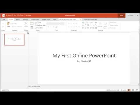 Office 365 - OneDrive: Creating PowerPoint Presentations