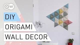 Origami wall decor | DIY tutorial quick and easy | Paper folding art - Origami | Decorating Ideas screenshot 1
