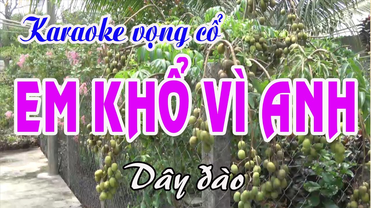 Karaoke Tân cổ: EM KHỔ VÌ ANH - Dây Đào - Tác giả: Nguyễn Hữu Nghĩa
